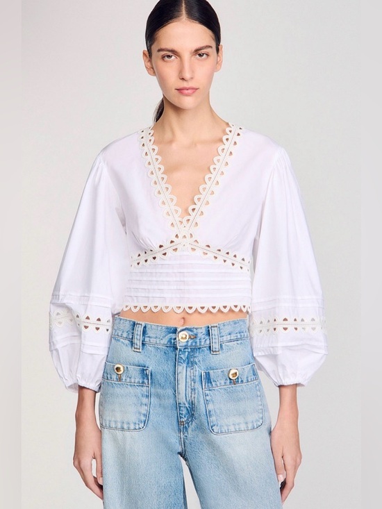 Sandro Paris Tops - Sandro Lace Chichi Blouse